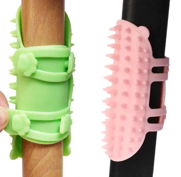Innovative silicone cat brush. Offers gentle itch relief, comfortable scratching, and grooming.