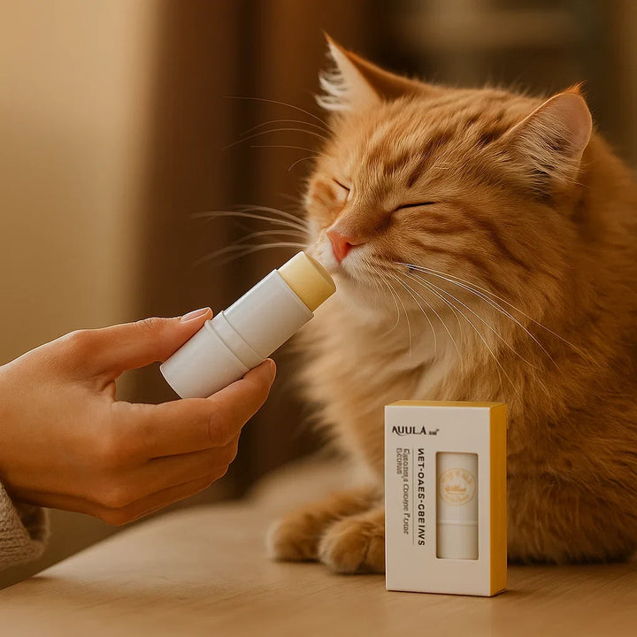 Feline care ointment: Cat paw butter stick for dry, cracked paws & nose. Essential pet skincare for your cat's health.