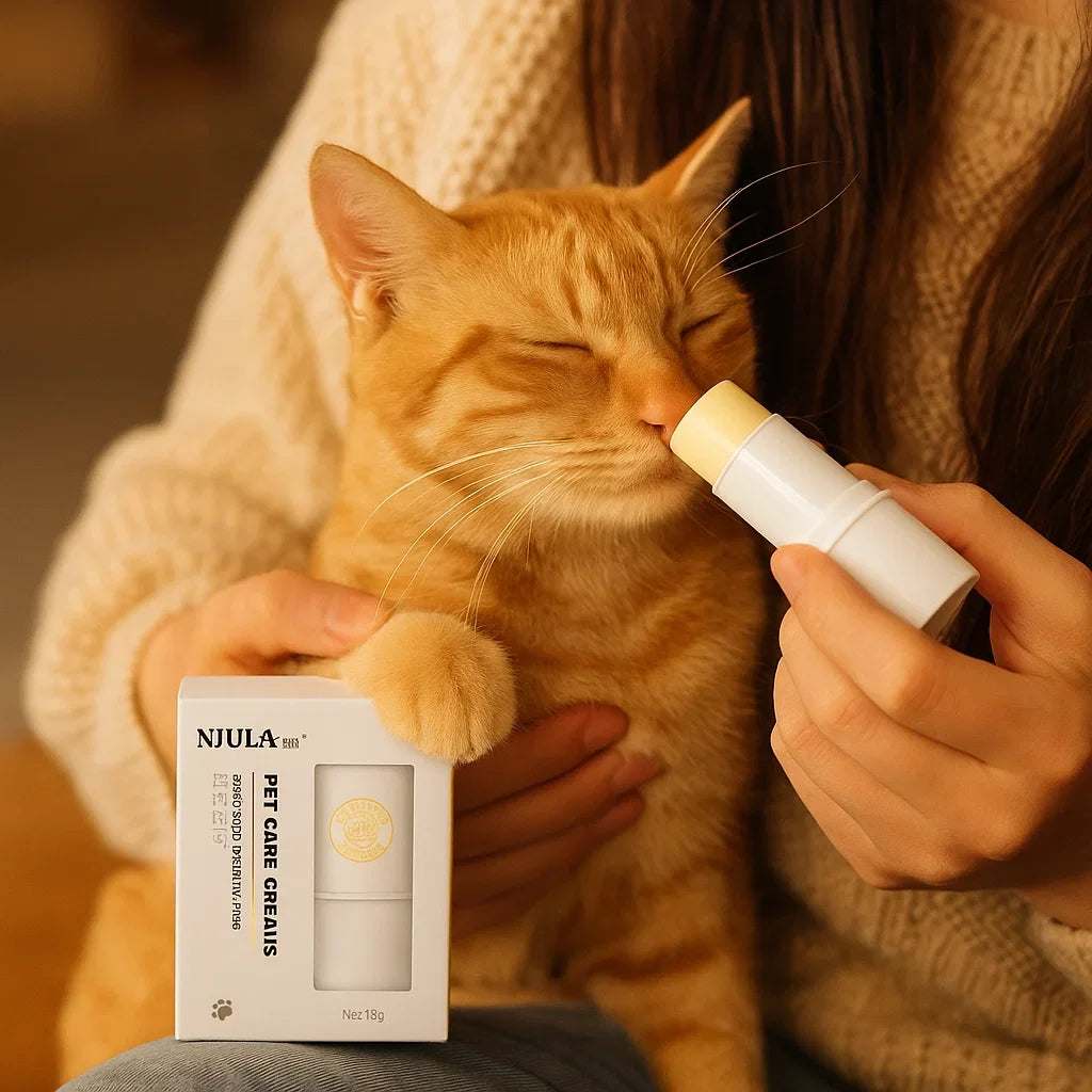 Cat nose protection & paw balm stick. Moisturizes dry paws & heals cracked noses with natural pet skincare ingredients.