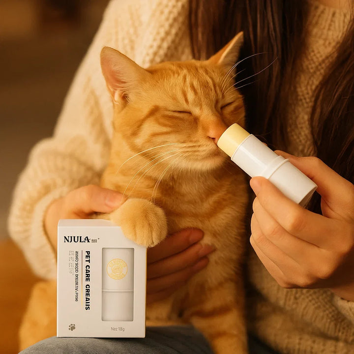 Cat nose protection & paw balm stick. Moisturizes dry paws & heals cracked noses with natural pet skincare ingredients.
