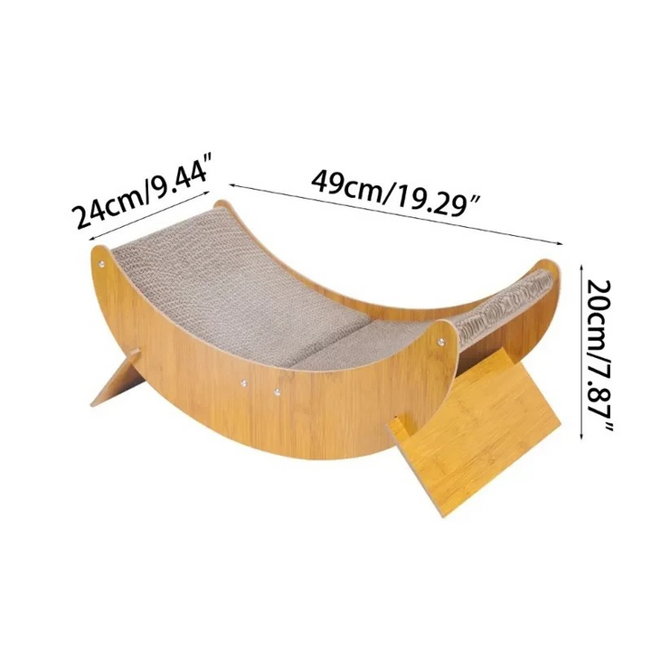 Ultimate cat scratcher and lounge bed, protecting furniture while providing a cozy spot for cat play & rest.