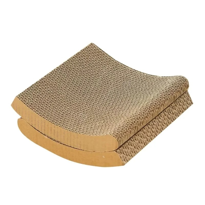 Eco-friendly feline cardboard scratcher & comfortable pet lounge pad, a must-have for cat supplies.
