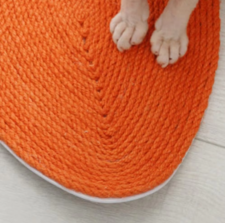 Fun fruit design cat scratching mat, a durable pet accessory & cat toy for optimal claw care.