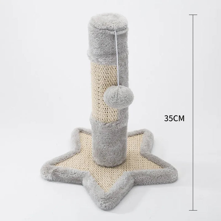 Durable sisal cat scratcher, pet furniture with a heart motif, perfect for active cats & kittens.