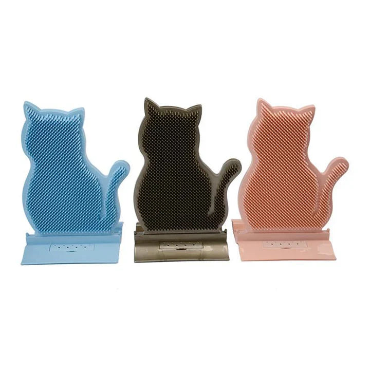 Innovative cat wellness solution: a self-groomer, scratcher, and furniture protector for happy pets & home.
