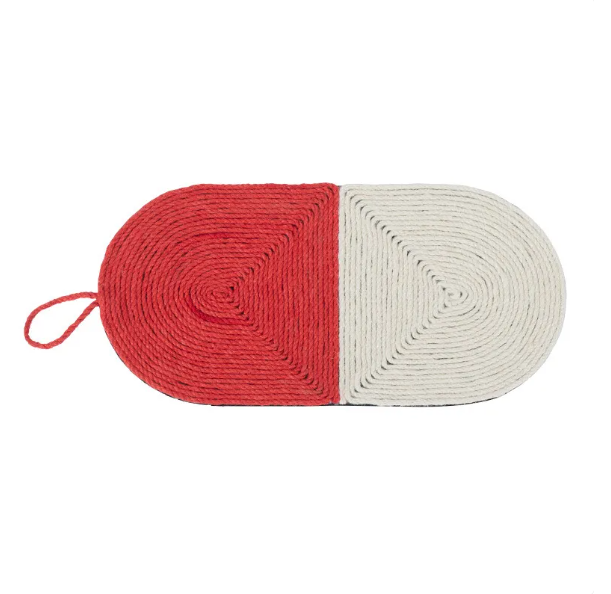 Stylish fish design sisal mat for cats. Provides a satisfying scratching surface for claw care & feline enrichment.