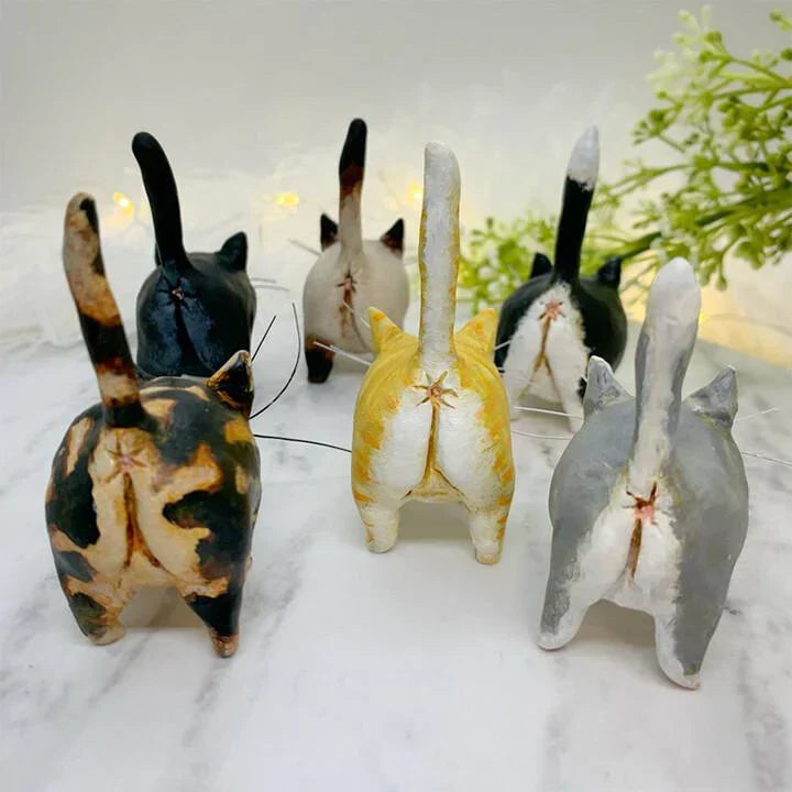 Charming handmade cat Christmas ornament, ideal for holiday tree decoration & unique pet gift.