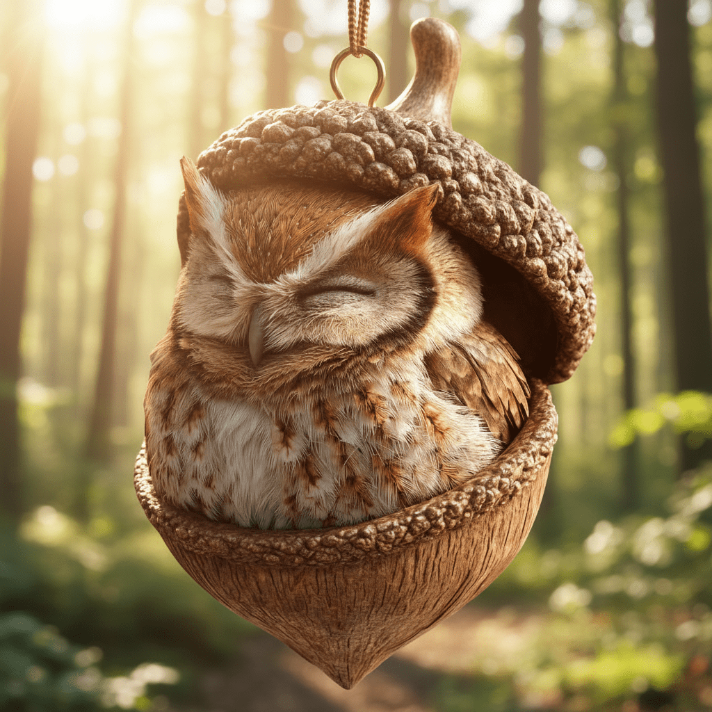 Cute collection of woodland animal Christmas tree ornaments: fox, owl, deer for charming festive holiday decor.