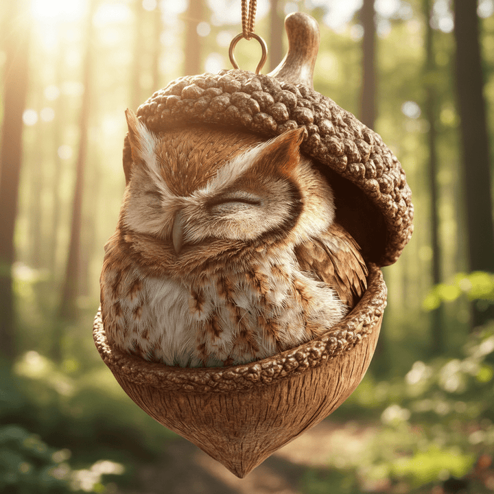 Cute collection of woodland animal Christmas tree ornaments: fox, owl, deer for charming festive holiday decor.