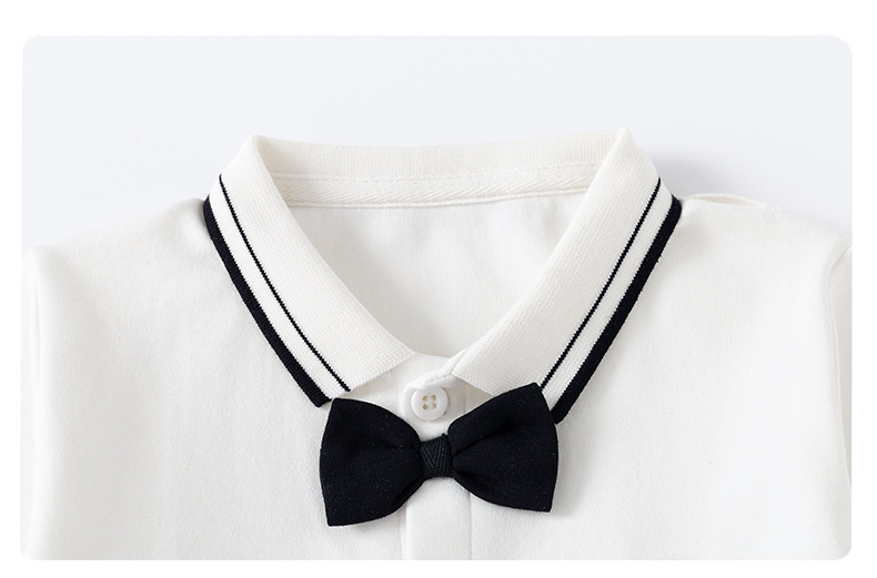 Blue 3-piece boys' wedding suit: waistcoat, trousers, blue shirt & bow tie for young guests.