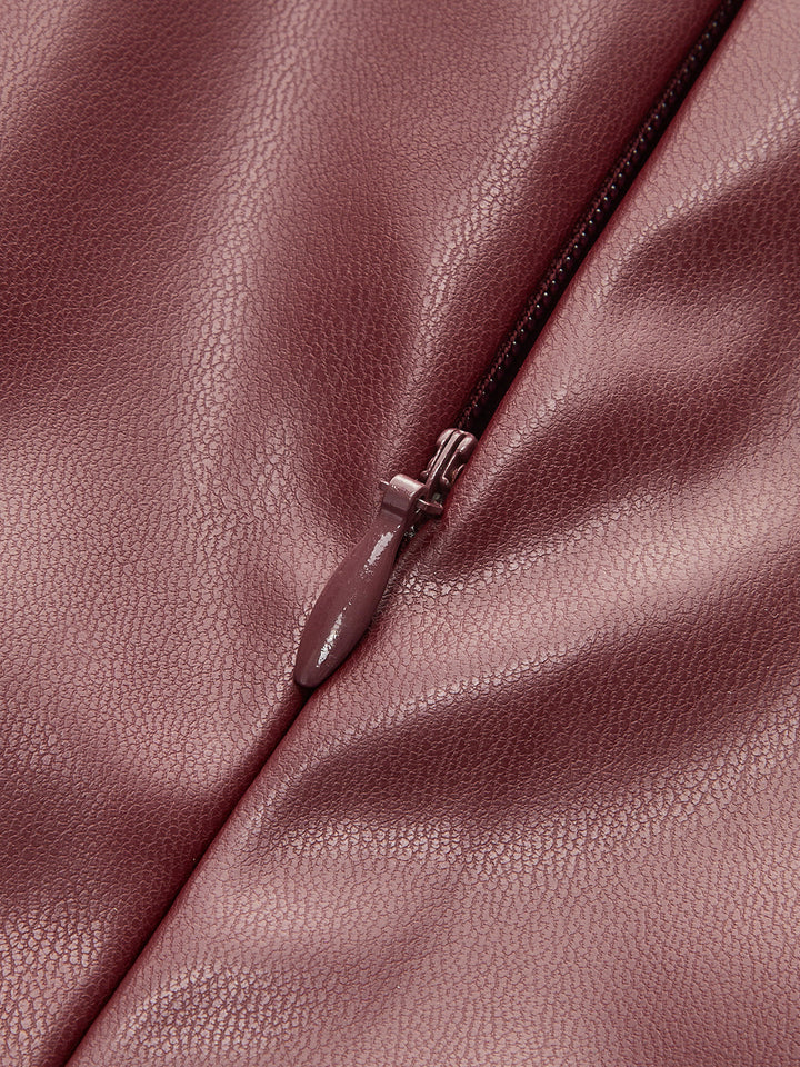 Front view of a minimalist high neck sleeveless top for women, a modern summer essential.