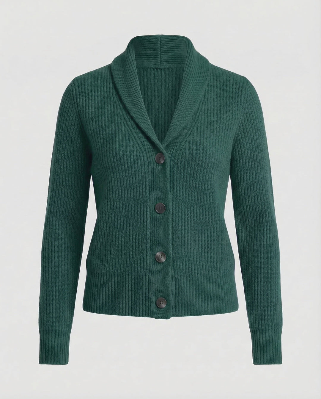 Women's lapel button-front cardigan. Chic long sleeve knitwear, great for casual layering & office outfits.