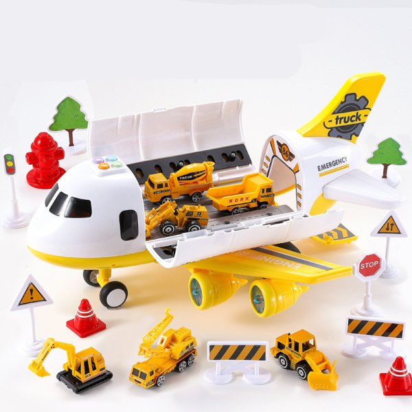 Colorful children's adventure plane playset, an engaging vehicle toy for kids.