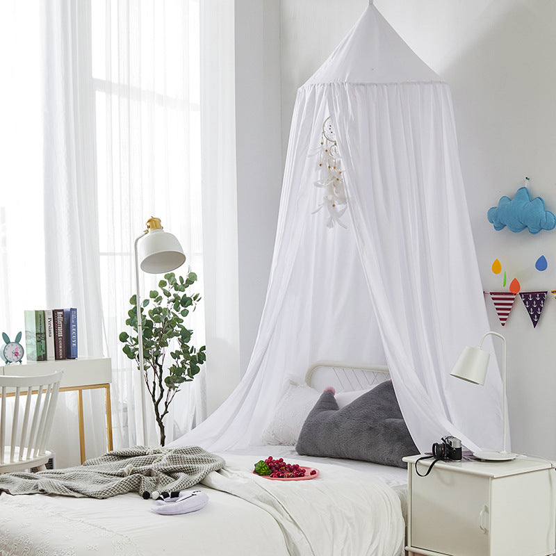 Modern black bed canopy, ideal kids room decor for sleep, play, & effective light blocking.