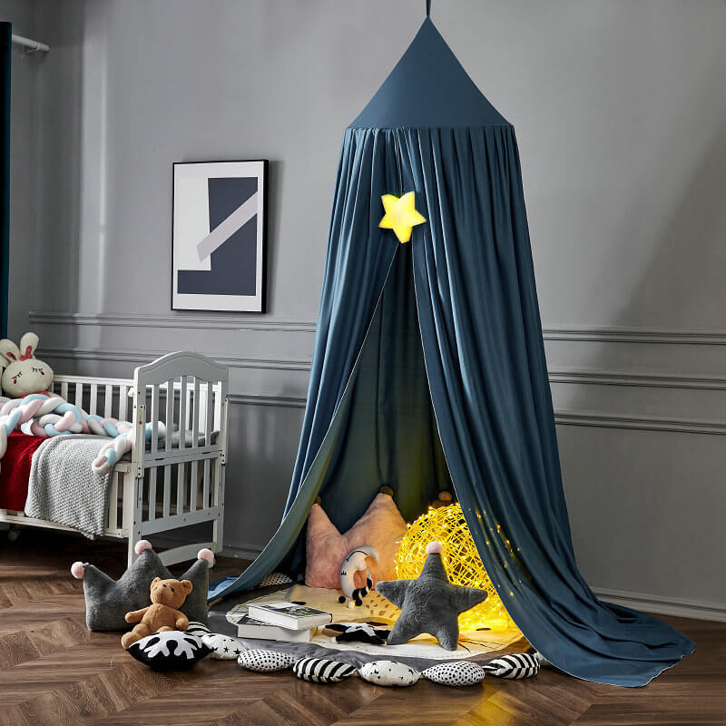 Light-blocking children's canopy, creates a cozy play area or peaceful sleep space for toddlers.