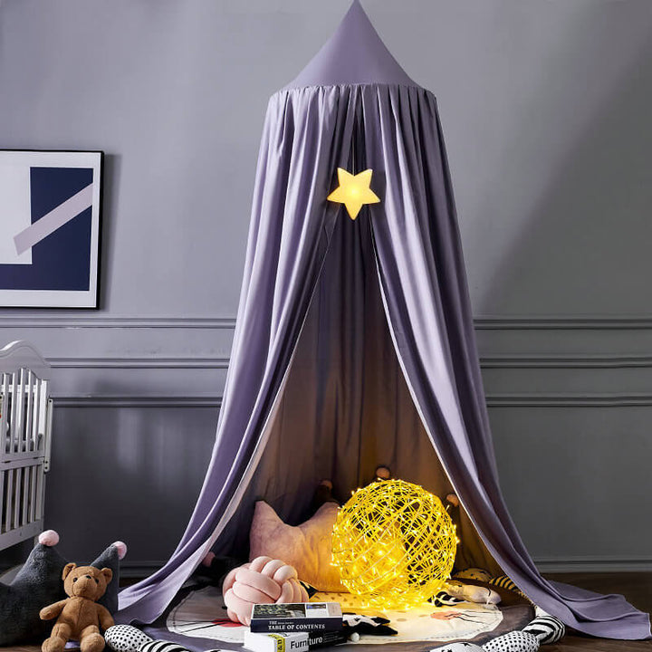 Blackout bed canopy for children, enhances sleep & transforms room into a magical play space.