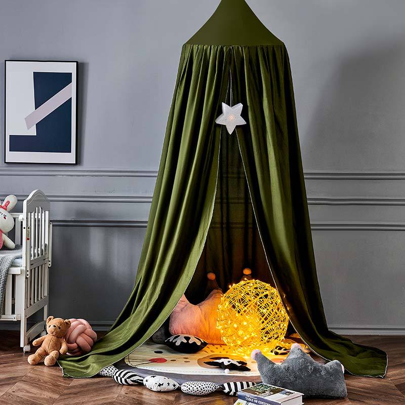 Nursery blackout canopy for babies & toddlers, creates a calming, dark sleep environment.