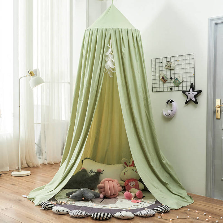 Cozy kids' blackout bed canopy, perfect for a peaceful sleep sanctuary or imaginative play.