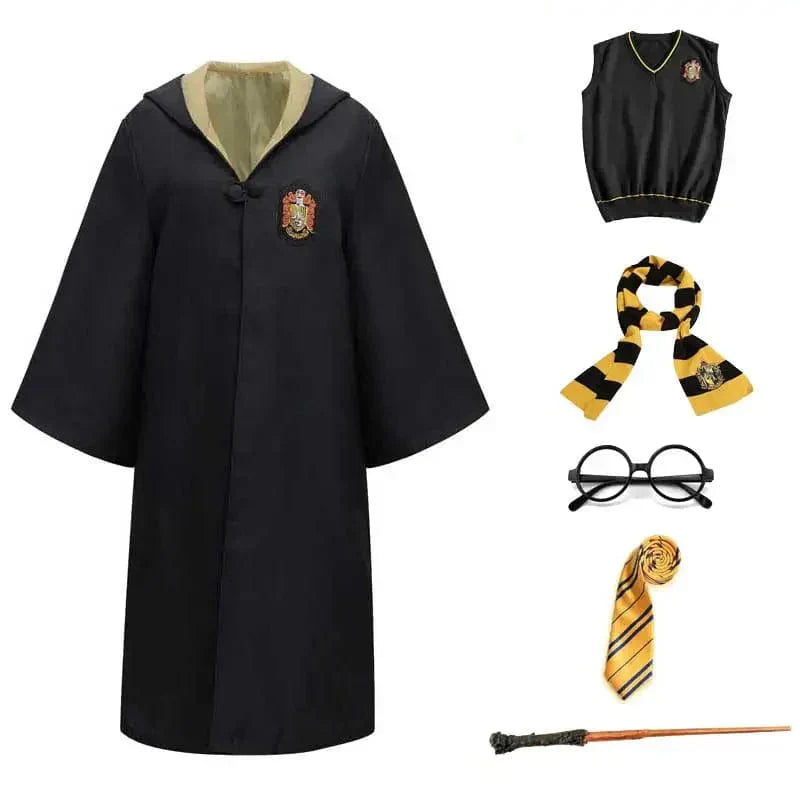 Children's Deluxe Wizard Robe & Costume Set for Harry Potter dress-up & magical themed parties.
