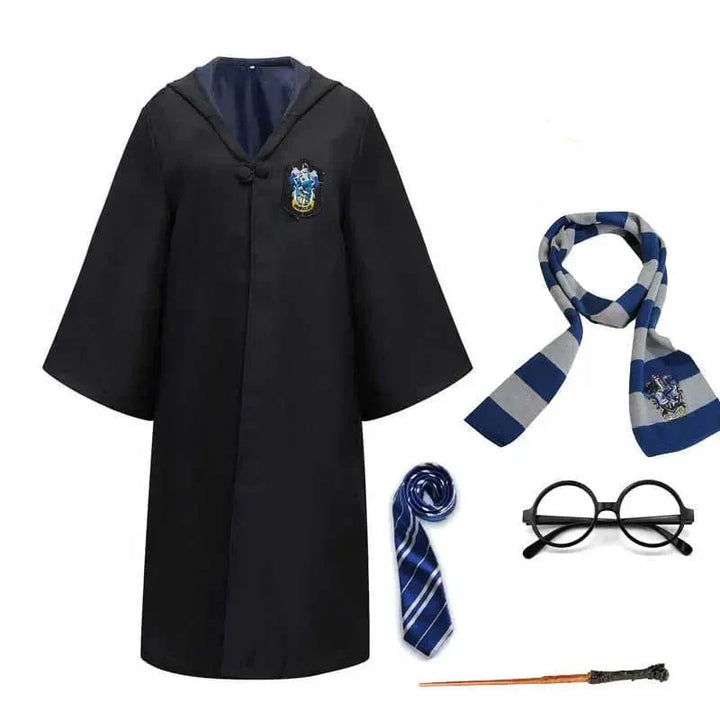 HogwartsMagic complete wizard costume for children; ideal for Halloween, parties, role-play.