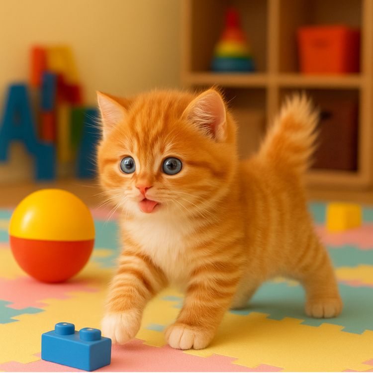 Kids playing with interactive cuddly cat toy, fostering imaginative and educational group play with a realistic pet.