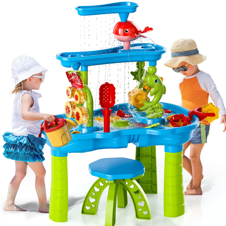 Children's Splash Fun water table, an interactive outdoor play toy for sensory development & summer backyard fun.