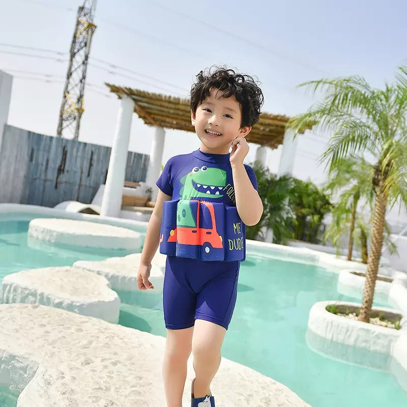 Children's swim life jacket, vibrant design, for safe water fun & buoyancy.
