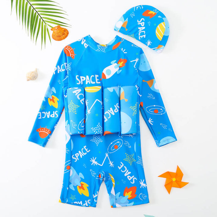 Adjustable children's buoyancy aid, secure fit for various ages & sizes.