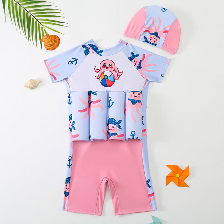 Beach essential kids life jacket, lightweight & easy to wear for active play.