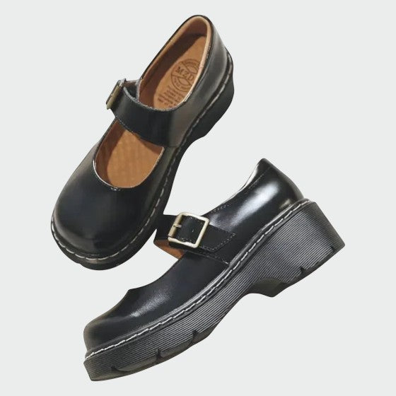Vintage style women's Mary Jane shoes with comfortable block heel, perfect for classic elegant outfits
