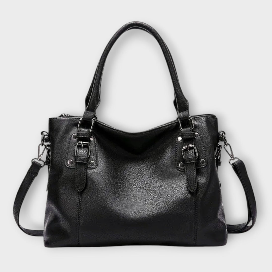 Elegant women's shoulder bag, an everyday leather handbag combining classic style and practicality