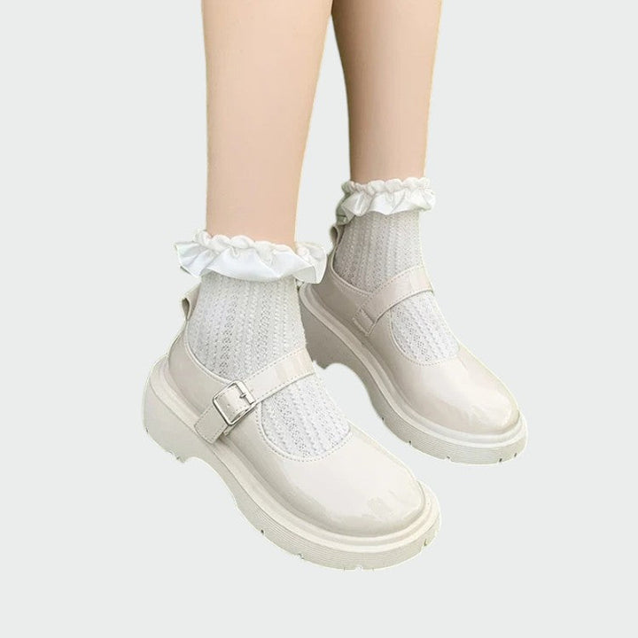 Women's classic Mary Jane flats with an adjustable strap, offering both elegance and comfort for everyday