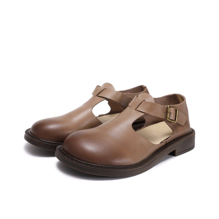 Women's classic T-bar Mary Jane shoes, versatile black casual and fashion footwear.