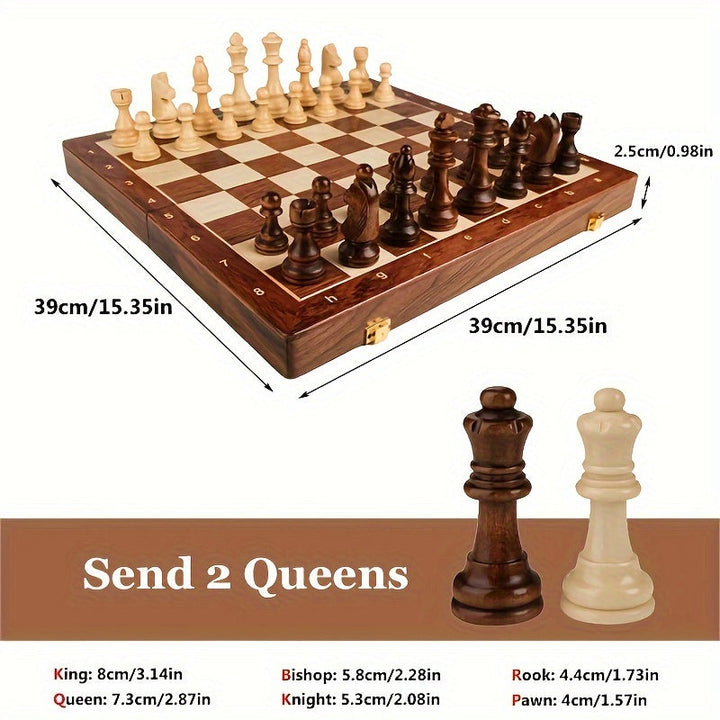Classic handcrafted wooden chess set with intricately carved pieces for strategy games.