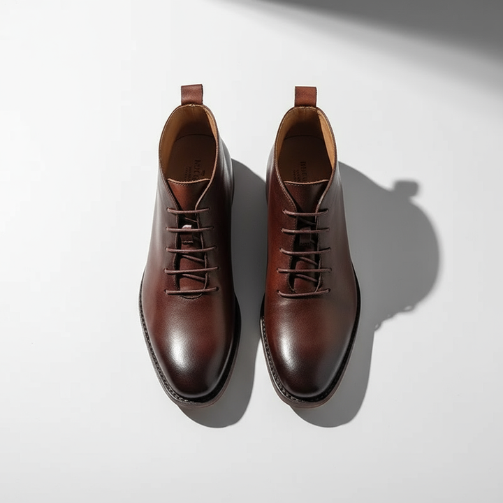 Men's classic lace-up ankle boots, a versatile and stylish choice for any casual ensemble.