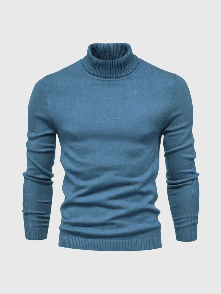 Men's classic knit turtleneck. Perfect versatile piece for casual comfort or formal men's fashion.