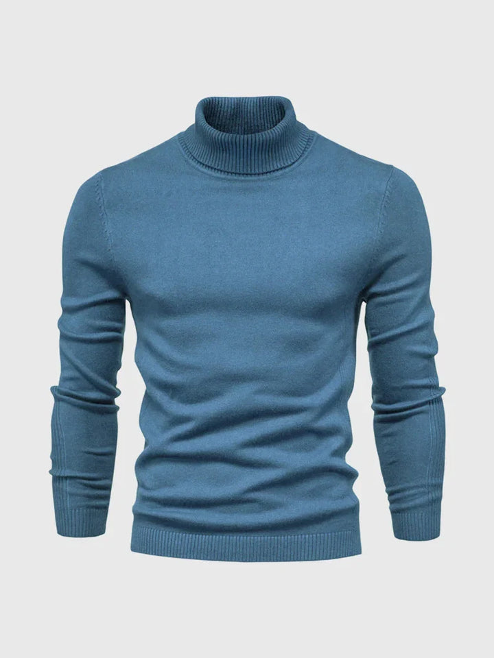 Men's classic knit turtleneck. Perfect versatile piece for casual comfort or formal men's fashion.