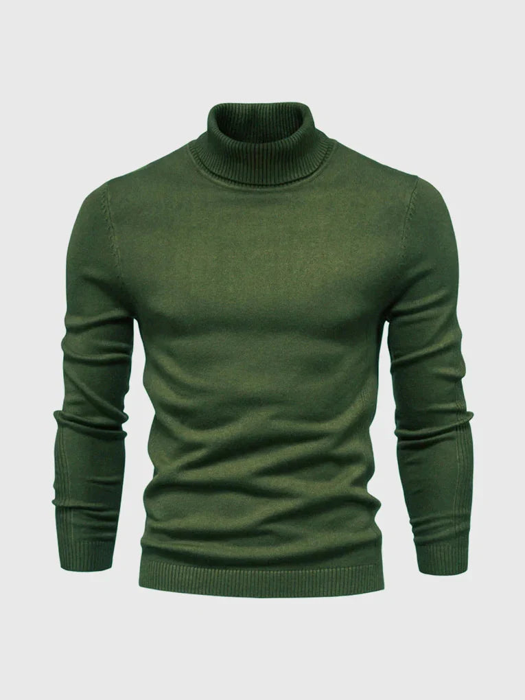 Modern men's turtleneck, classic yet versatile for any occasion. Comfortable knit, easy care design.