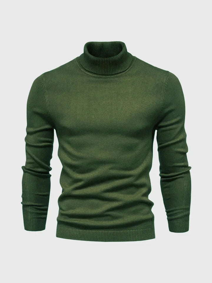 Modern men's turtleneck, classic yet versatile for any occasion. Comfortable knit, easy care design.