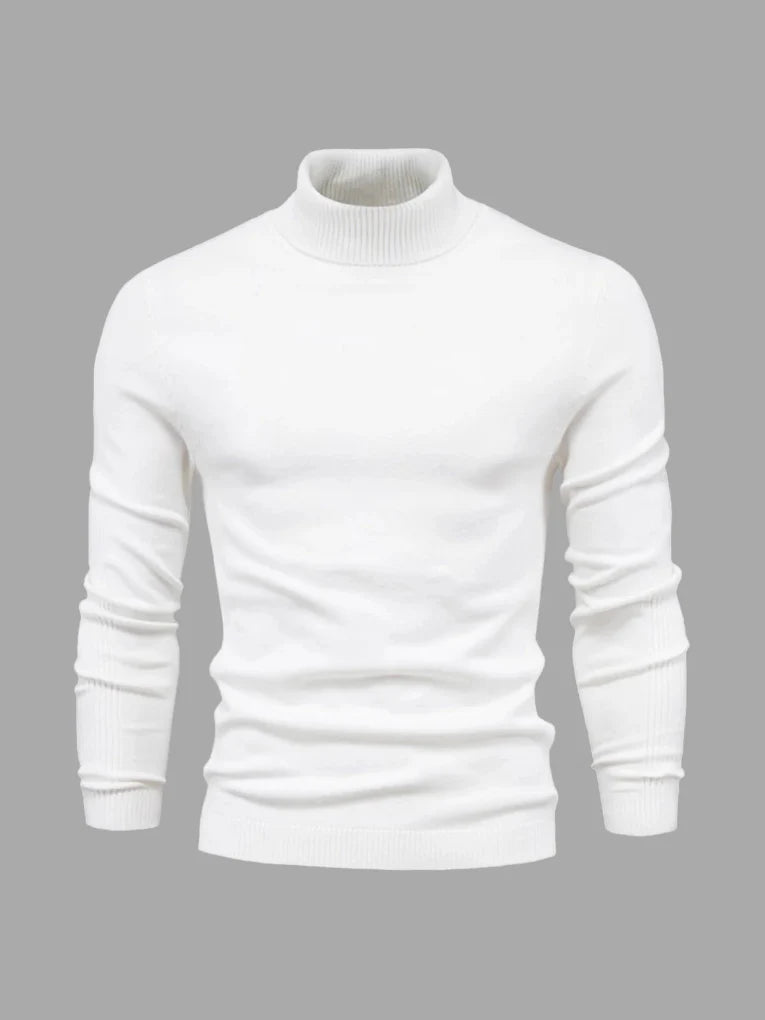 Stylish men's long sleeve turtleneck. Easy care comfort, a versatile wardrobe staple for men's fashion.