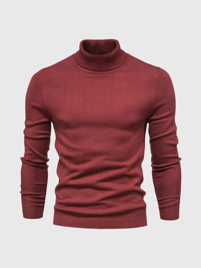 Versatile men's classic turtleneck sweater. Comfortable knitwear, ideal for casual and formal dressing.