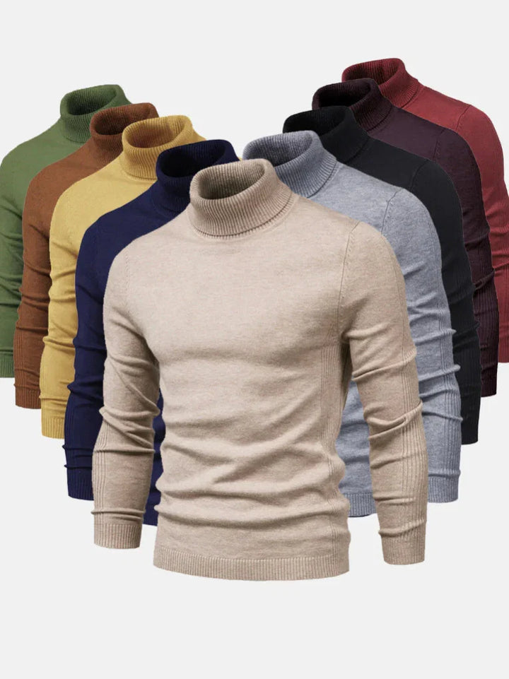 Essential men's turtleneck sweater. Stylish, comfortable, and versatile for year-round fashion.