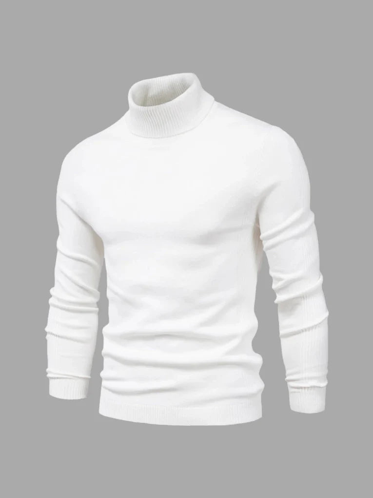 Stylish men's turtleneck sweater, perfect for year-round wear. Easy care, comfortable knitwear for men.