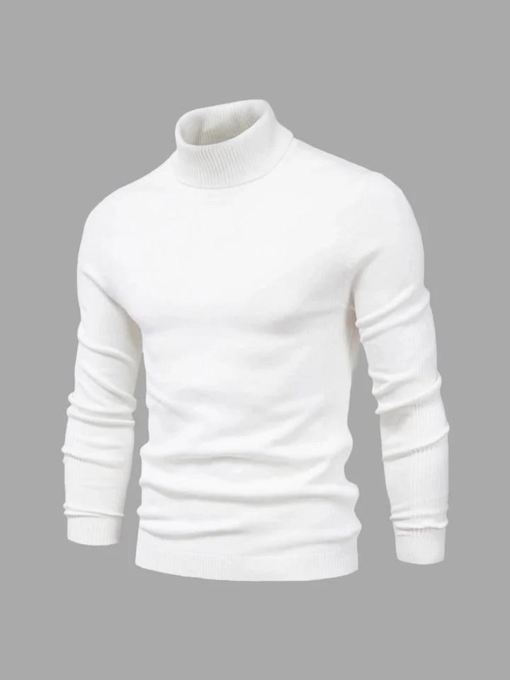 Stylish men's turtleneck sweater, perfect for year-round wear. Easy care, comfortable knitwear for men.