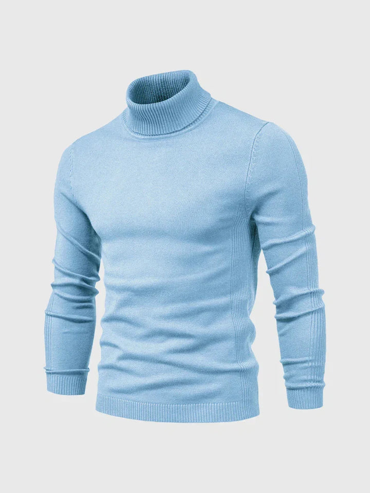Comfortable men's knit turtleneck. Classic long sleeve design, perfect for stylish everyday fashion.