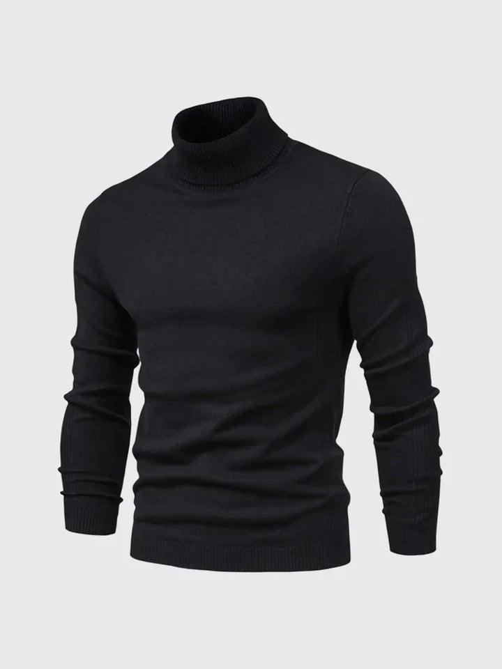 Soft men's knit turtleneck, a versatile wardrobe staple. Enjoy comfortable, stylish men's fashion.