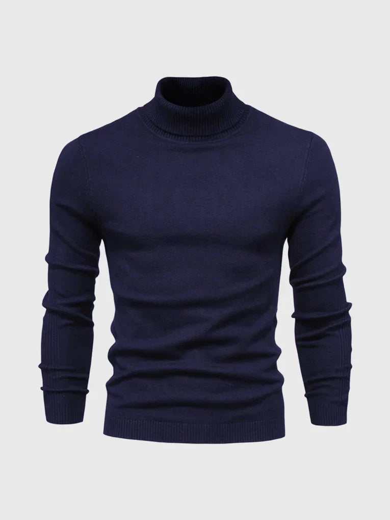Easy care men's turtleneck sweater, a comfortable and stylish wardrobe essential. Versatile long sleeve.