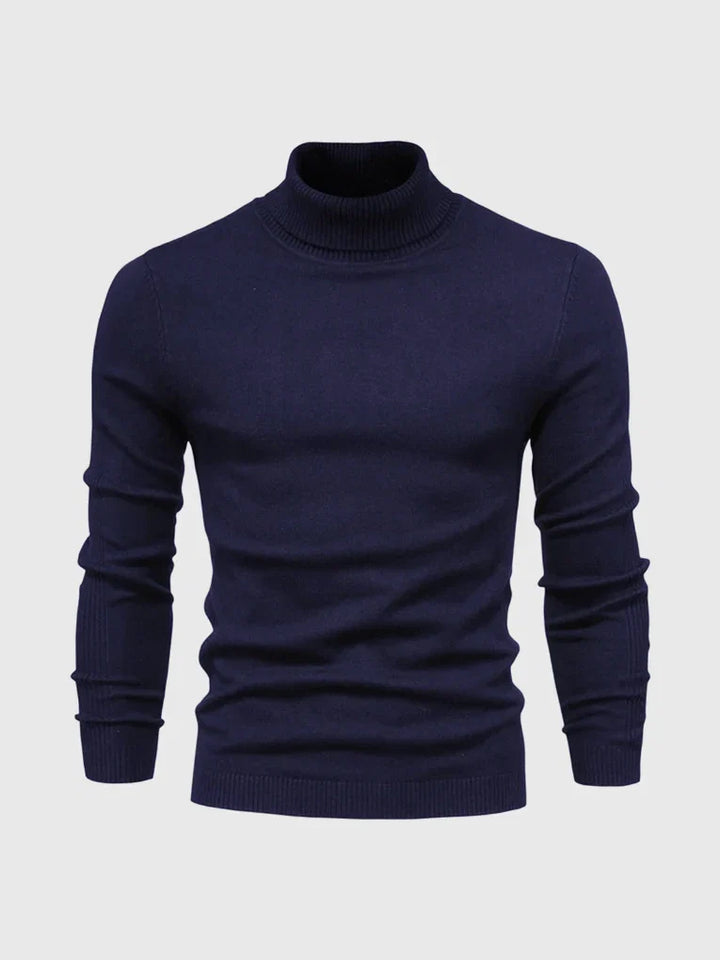 Easy care men's turtleneck sweater, a comfortable and stylish wardrobe essential. Versatile long sleeve.