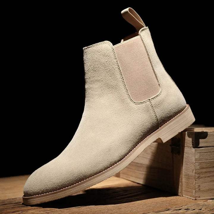 Timeless black men's Chelsea boots, offering effortless smart-casual style and comfort.