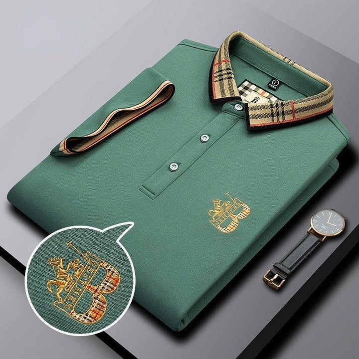 Stylish men's short sleeve polo shirt in a classic fit, perfect for smart casual fashion & comfort.